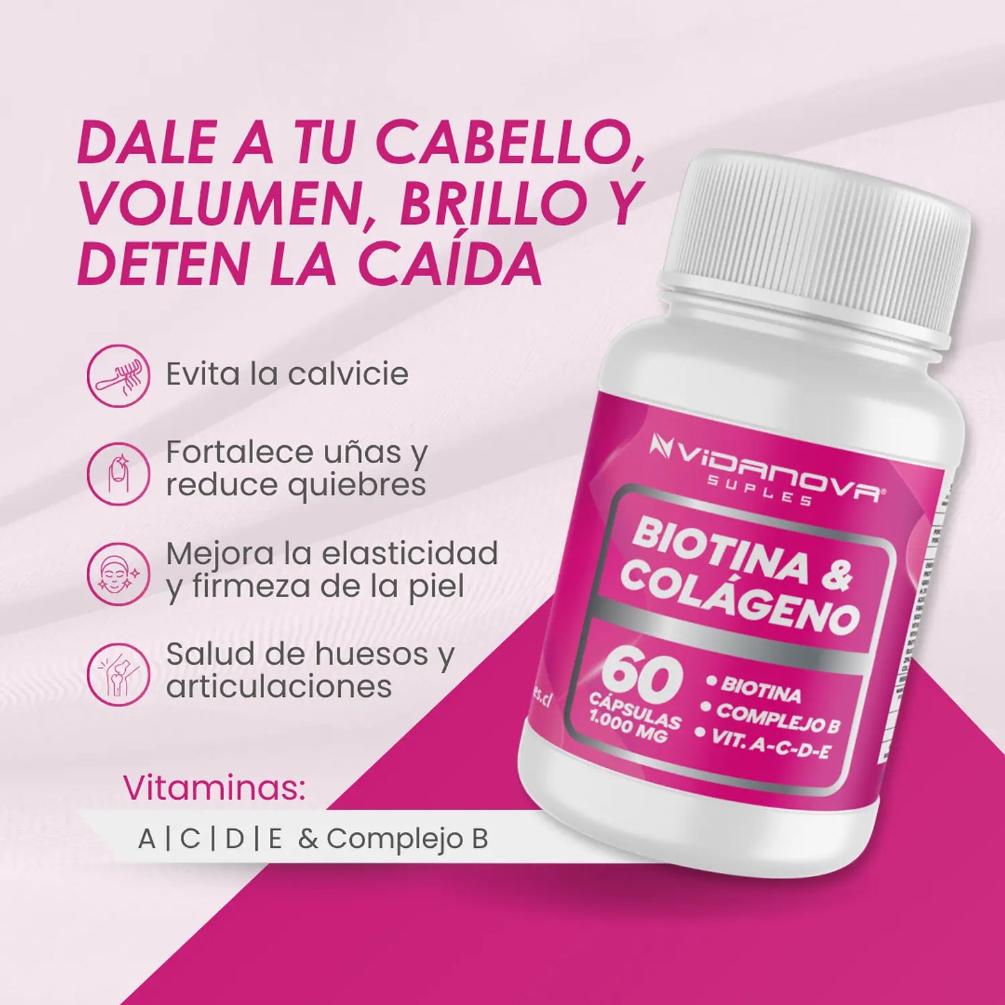BIOTINA + COLÁGENO - 60CAPS 1000MG ™