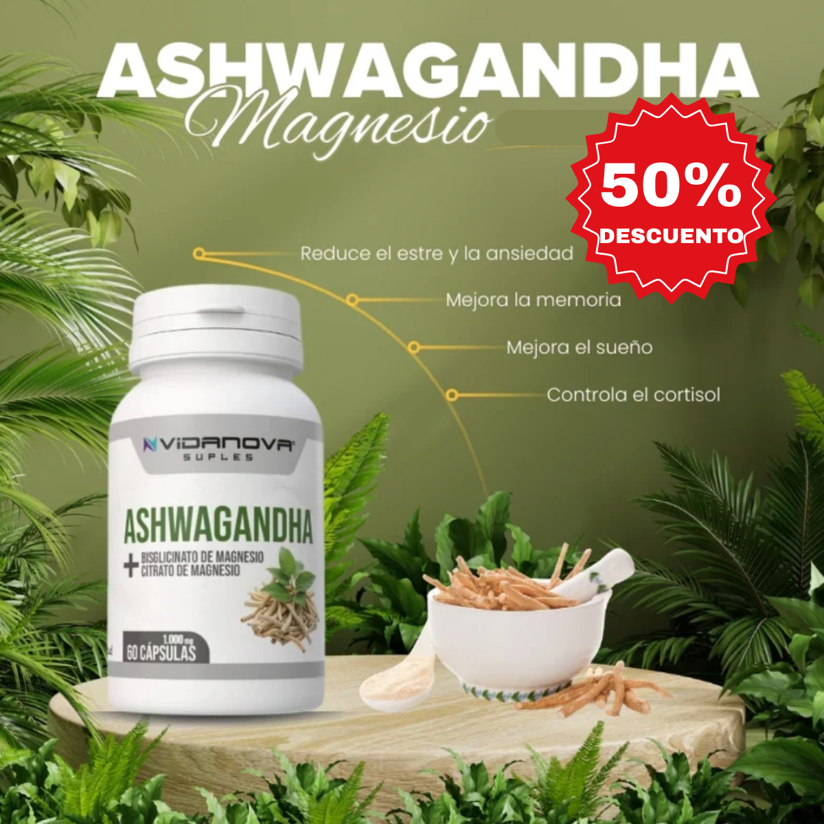 Ashwagandha + Magnesio 60 CAPS ™