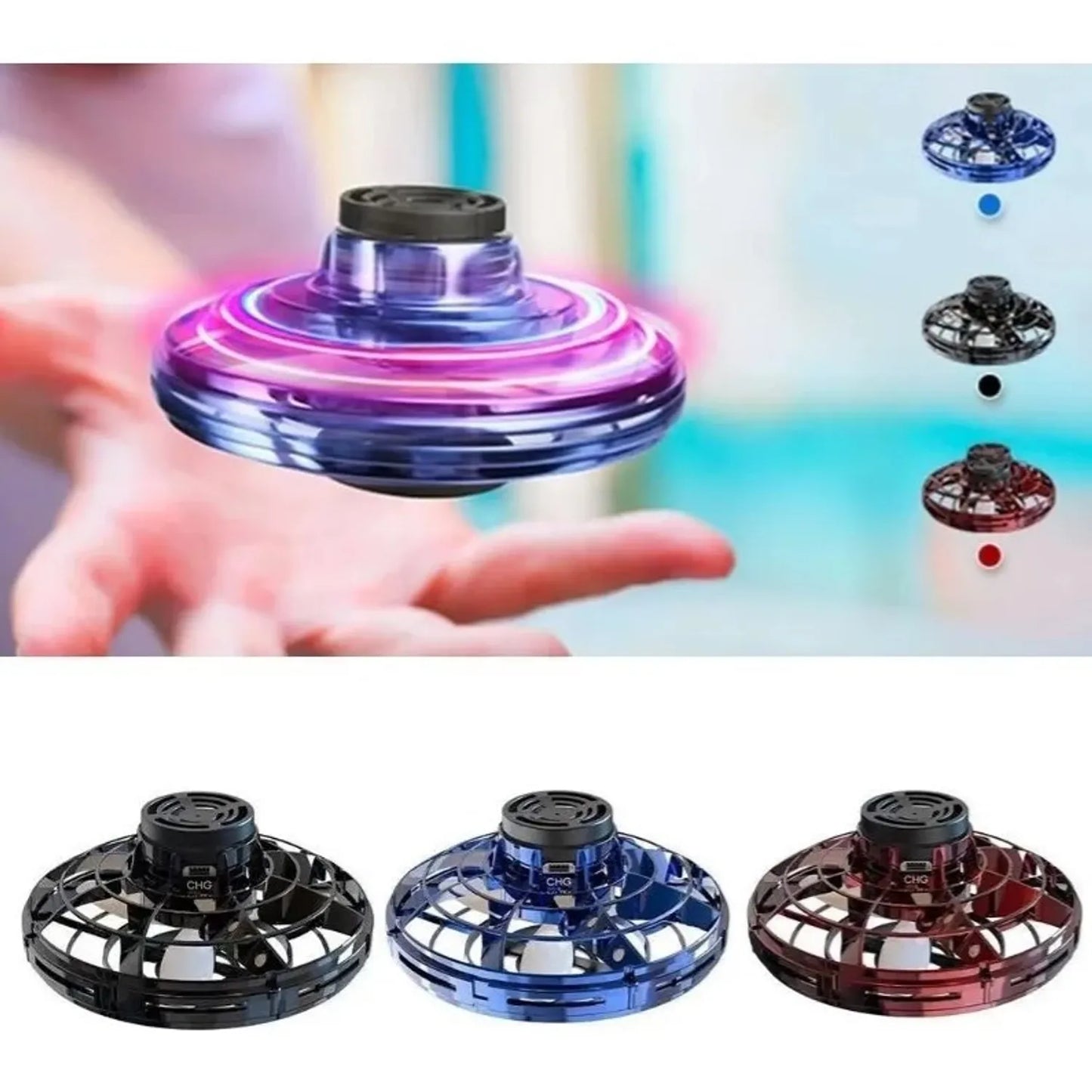 Mini Dron LED Volador – Fly Spinner Interactivo