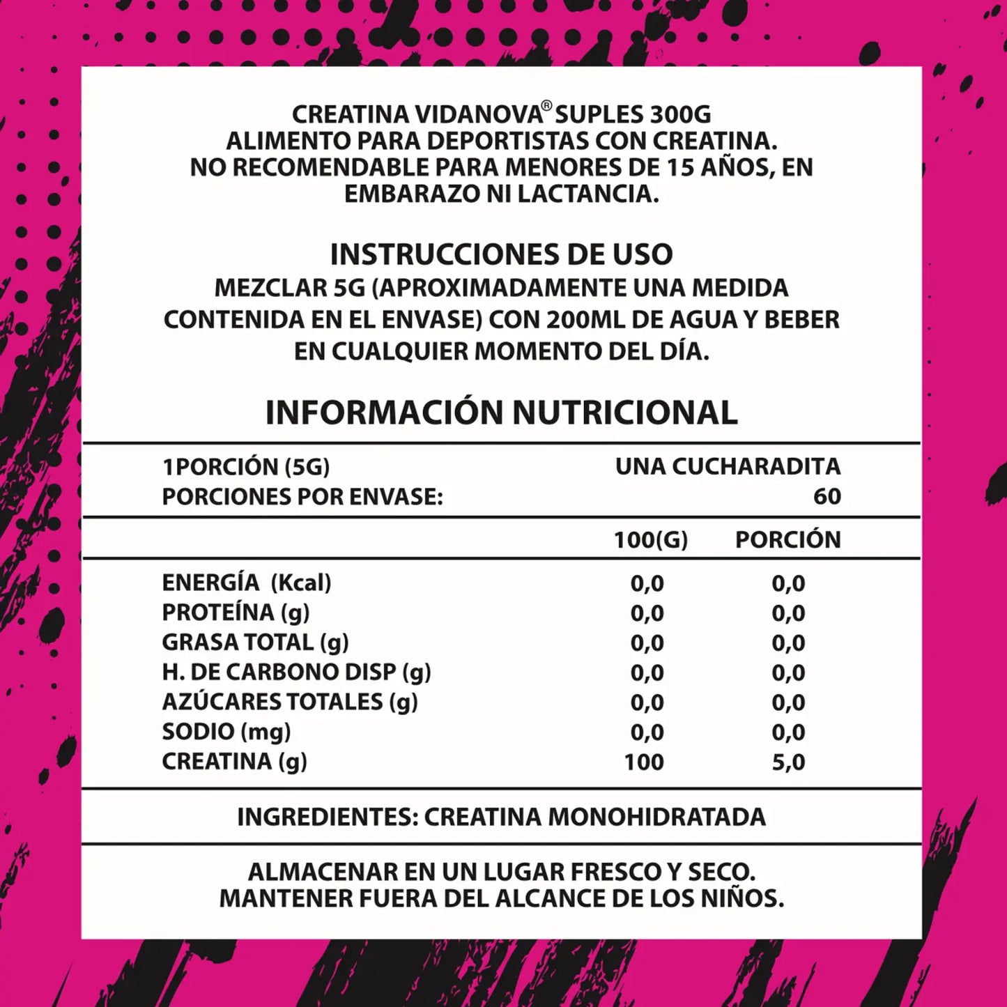 Creatina Mujer Monohidratada 300g