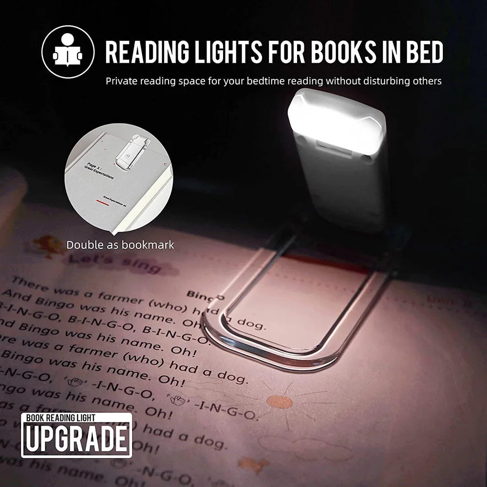 Luz de lectura recargable - Marcador de libro con luz