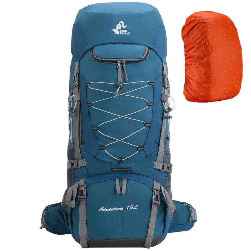 Mochila de trekking o travesías 75 litros - con cubre mochila impermeable