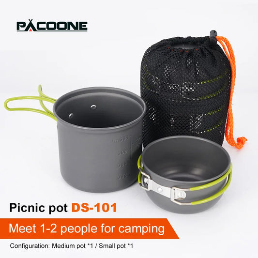 Set ollas de camping para 2 personas
