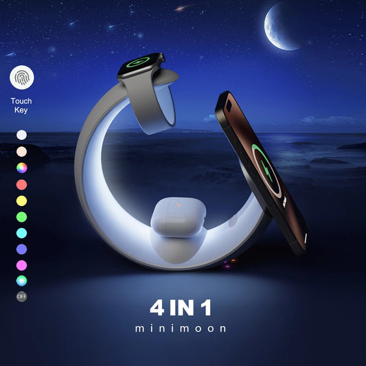 Cargador inalámbrico 4 en 1 Luna - Productos Apple